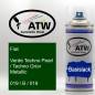 Preview: Fiat, Verde Techno Pearl / Techno Grün Metallic, 019 / B / 019: 400ml Sprühdose, von ATW Autoteile West.